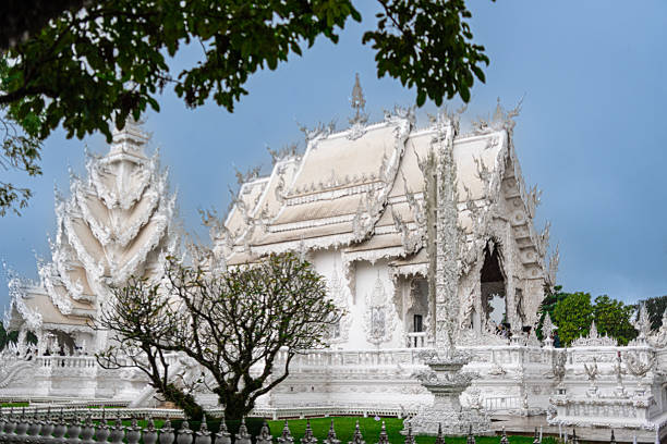 Architecture of the famous White Temple in Chiang Rai, Thailand