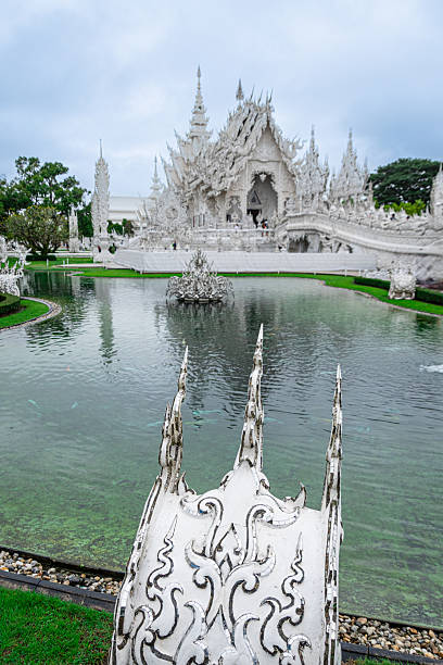 Architecture of the famous White Temple in Chiang Rai, Thailand