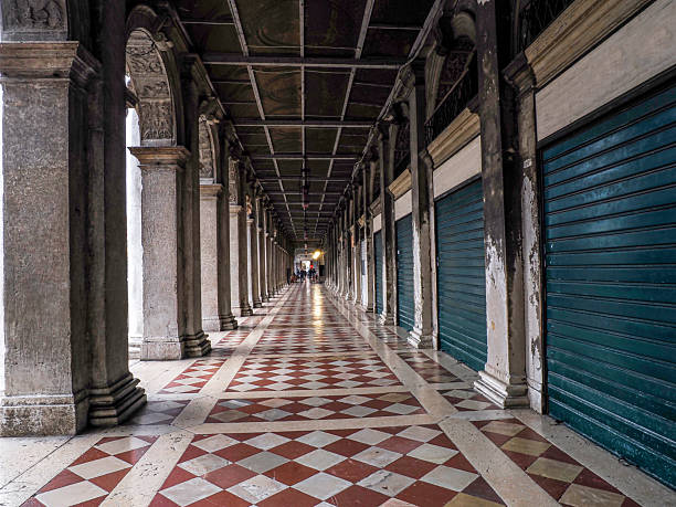 Venice, Veneto, Italy:Porticoes of St. Mark's Square