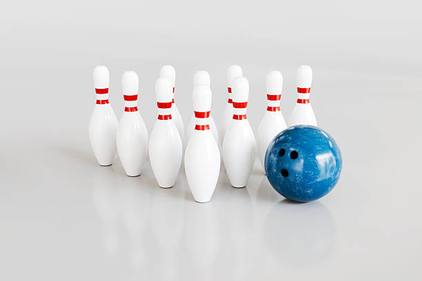 Bowling pins on 3d illustration