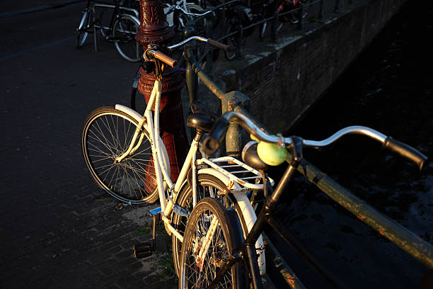 Bicycle  Against The Light. Urban scene
