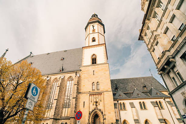 LEIPZIG, GERMANY - 1 oct 2025Choir of Thomaskirche St Thomas Church with grave of Johann Sebastian Bach. The remains of Johann Sebastian Bach have been buried in the Thomaskirche since 1950