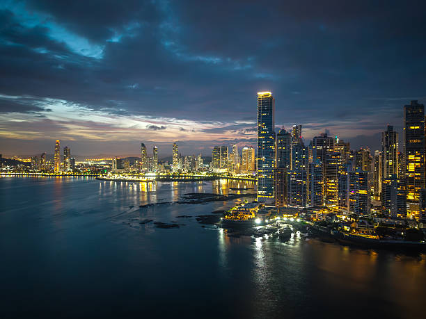 istock Illuminated Panama City skyline at night 2258127064