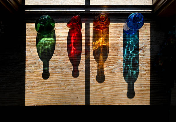 Full Frame Shot Of Wine Bottles
