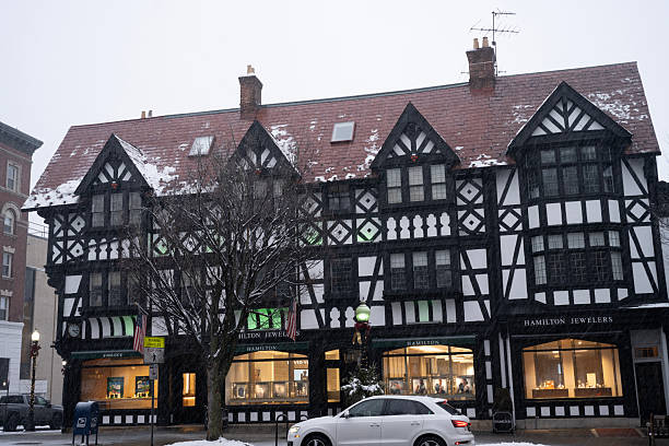 Coventry, United Kingdom - May 25, 2022: Medieval buildings, Spon Street, Coventry, West Midlands