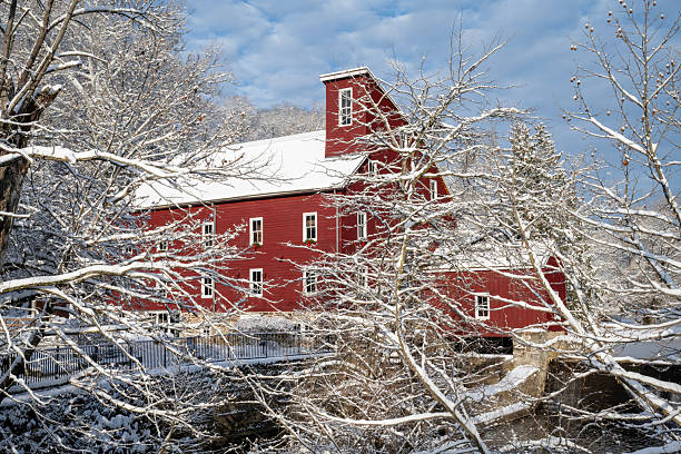 Bonneyville Mills is an Elkhart County Park near Bristol, Indiana. They mill grains there and sell milled products. My wife has purchased lots of milled corn there.The history of the mill(s) and the community that existed there is interesting and the folks there will tell you all about it.