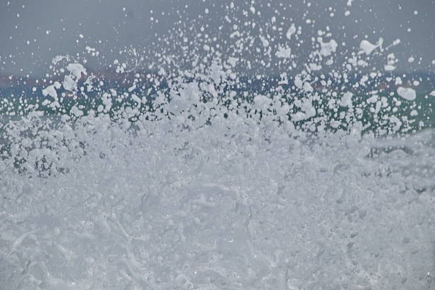 Close-up of waves on the beach.