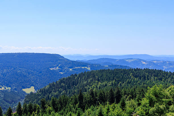 Black Forest mountain panorama near Black Forest High Road, Germany