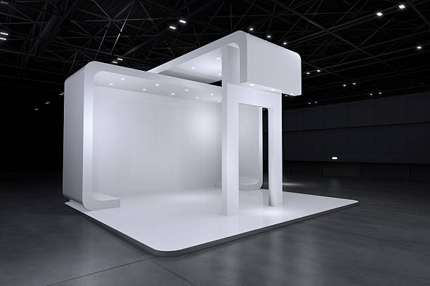 istock Exhibition stand for mockup and Corporate identity,Display.Empty booth Design.Retail booth design elements in Exhibition hall.booth Design trade show.Blank Booth system of Graphic Resources.3d render. 2258217261
