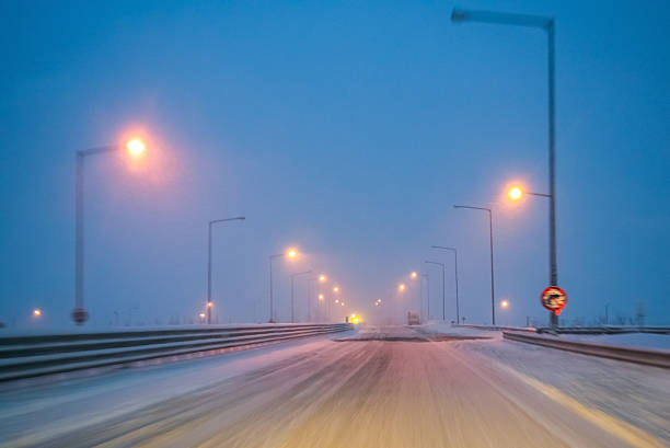 Road paralyzed by heavy snow