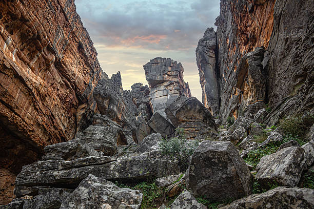 Split Rock in Wyoming north of Rawlins in western United States.