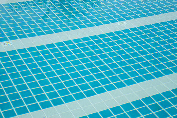 Swimming pool clear blue water, stock photo