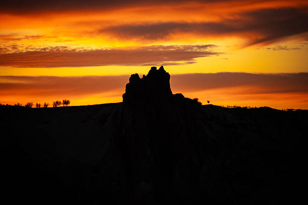 Dazzling Sunset and Rosy Clouds in Goreme Cappadocia