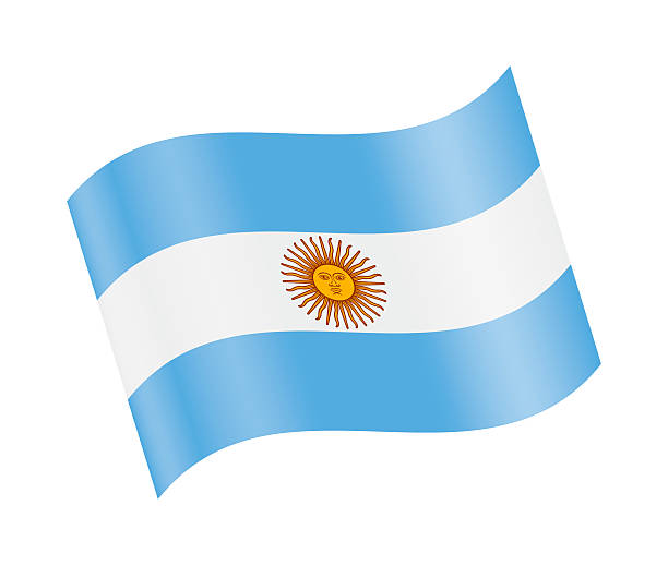 Realistic vector illustration of the national flag of Argentina waving in the wind. High-quality design suitable for news, international politics, geography, diplomacy, global business, education and cultural concepts