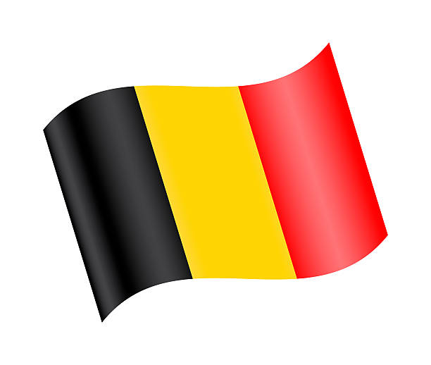 Realistic vector illustration of the national flag of Belgium waving in the wind. High-quality design suitable for news, international politics, geography, diplomacy, global business, education and cultural concepts