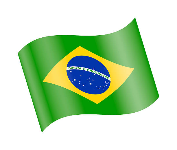 Realistic vector illustration of the national flag of Brazil waving in the wind. High-quality design suitable for news, international politics, geography, diplomacy, global business, education and cultural concepts