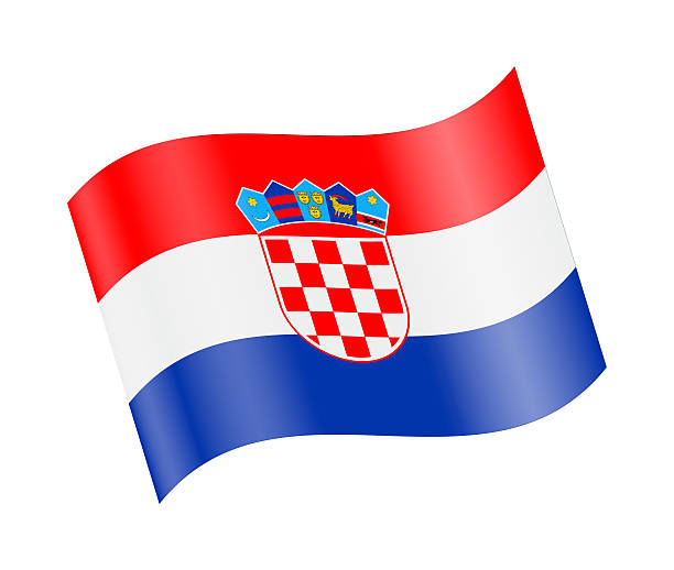 Realistic vector illustration of the national flag of Croatia waving in the wind. High-quality design suitable for news, international politics, geography, diplomacy, global business, education and cultural concepts