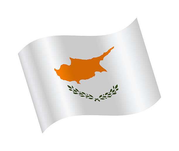 Realistic vector illustration of the national flag of Cyprus waving in the wind. High-quality design suitable for news, international politics, geography, diplomacy, global business, education and cultural concepts