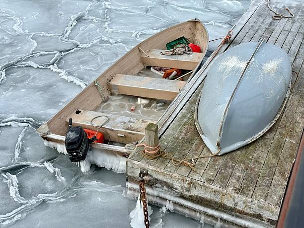 Boat in Frozen Water