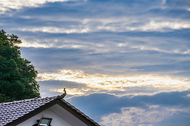Morning clouds, background with copy space, full frame horizontal nncomposition