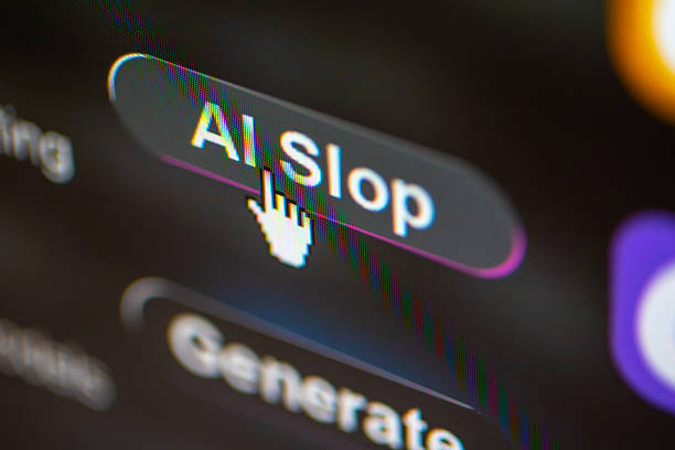 A hand cursor clicking a button on screen that says \