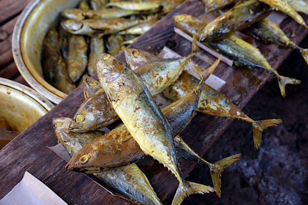 selling salted fish at traditional markets