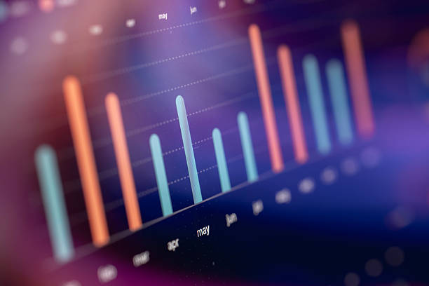A dynamic data visualization with orange and teal bars representing monthly growth and financial trends. Ideal for business analytics, market research, and dashboards highlighting performance insights.