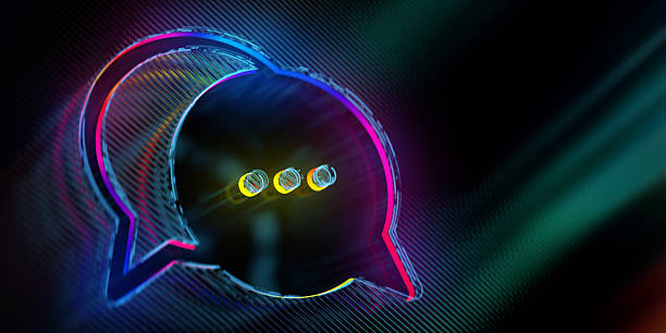 Online Support and Assistance Chat Technology. Chat Icon Background and Concept
