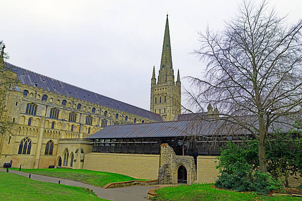 Norwich Cathedral is an English cathedral located in Norwich, Norfolk, dedicated to the Holy and Undivided Trinity. It is the cathedral church for the Church of England Diocese of Norwich and is one of the Norwich 12 heritage sites.