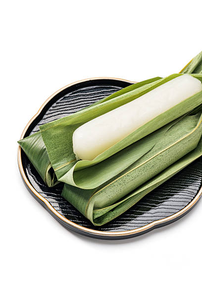 Traditional Japanese Chimaki wrapped in bamboo leaves