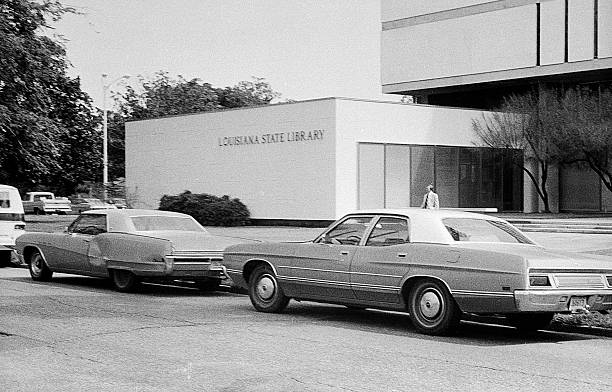 Baton Rouge, USA - circa 1976: building State library of Louisiana