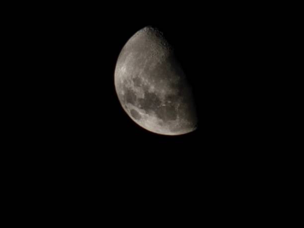 The Waning Gibbous Moon was seen from Duren Sawit District, East Jakarta City, Jakarta, Indonesia