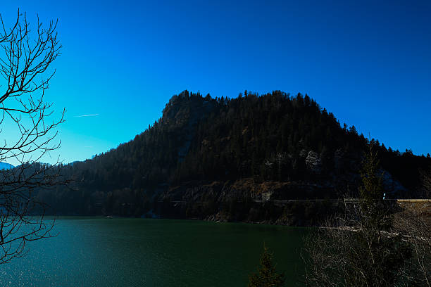 Sunburst Over Sylvenstein Lake in Bavarian Alps