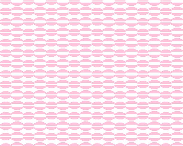 Vector fashion motif. Geometric classic ornament. Seamless texture - textile print design. Girly pink and white.