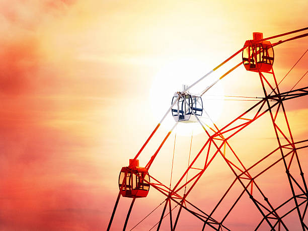 Ferris wheel background with bokeh effects