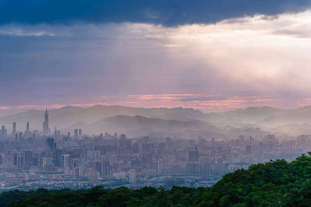 Experience dramatic rain and light over Taipei from Shulin Dadao Mountain. Filmed in summer 2025, this video captures misty rain and stunning light effects over the city.
