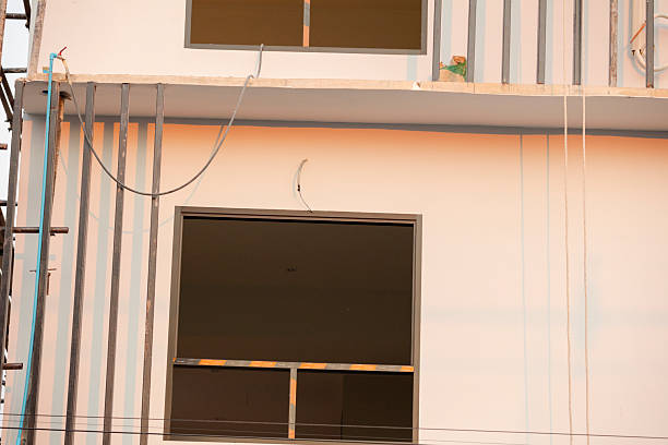 Detail of incomplete house under construction at Wanghin Road in Bangkok Ladprao