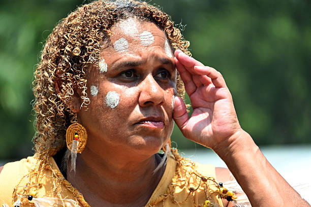 Coffs Harbour, Nsw - Jan 26 2026:Indigenous Australians female dancing, a profound expression of culture, connecting women to Ancestors, Country, and community through movement, song, and storytelling. Performances, often featuring traditional, sacred, or contemporary styles, celebrate identity and spirituality, frequently utilizing body to represent totems.