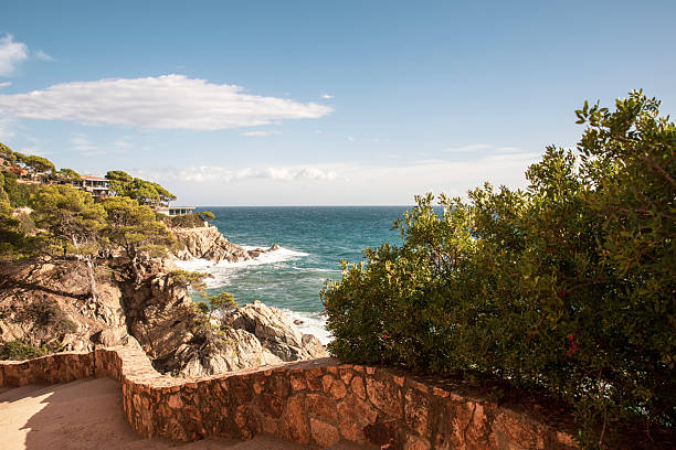 View on the Costa Brava coastline in Catalonia, northern Spain, image taken from the Camí de Ronda coastal path