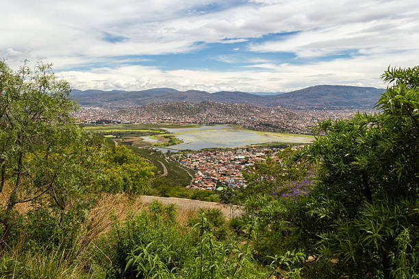 Alalay Lagoon from San Pedro Hill viewpoint - Cochabamba, Bolivia