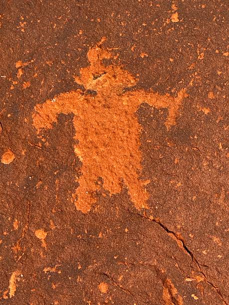 Fremont Indian rock art depicts bighorn sheets, Dodd, ,hunting scenes with weapons, and abstract objects.