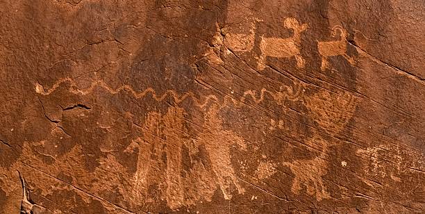 Newspaper Rock Archaeological Site with petroglyphs, Monticello Utah