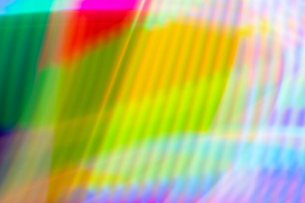 Modern Psychedelic Backdrop Featuring Overlapping Rainbow Light Patterns