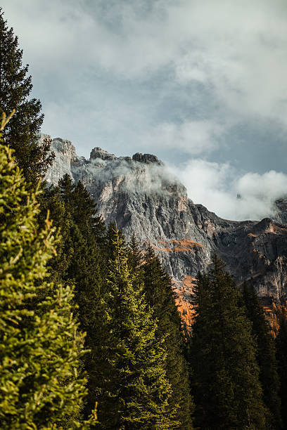 Beautiful Mountain Peak In Dolomites In Autumn