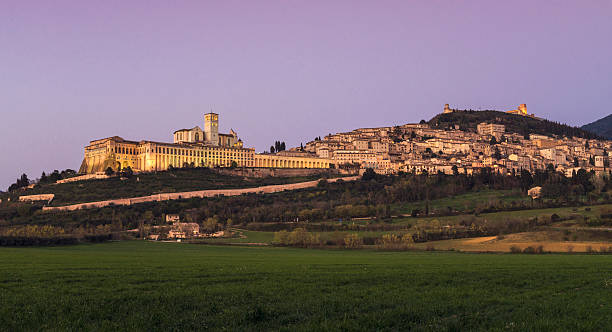 Stunning panoramic view of Assisi, Italy