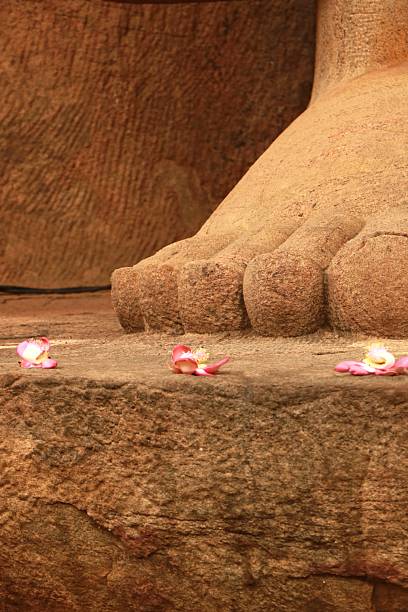foot of Buddha in Sri Lanka temple