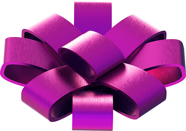 Red gift bow with copy space. Celebration.