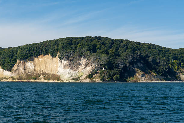 Summer at the white cliffs of Møns Klint, at «Dronningstolen», in the Danish part of the Baltic Sea