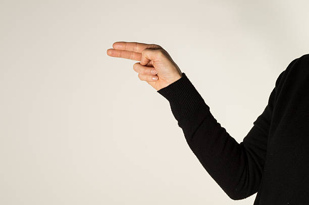 Letter H Hand sign language alphabet in Bisindo. Bisindo is a sign language that developed naturally in Indonesia.