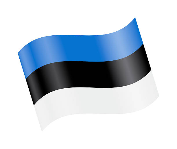 Realistic vector illustration of the national flag of Estonia waving in the wind. High-quality design suitable for news, international politics, geography, diplomacy, global business, education and cultural concepts